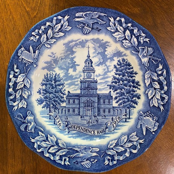 Special Edition Independence Hall Bicentennial Plate Made in England/Like New